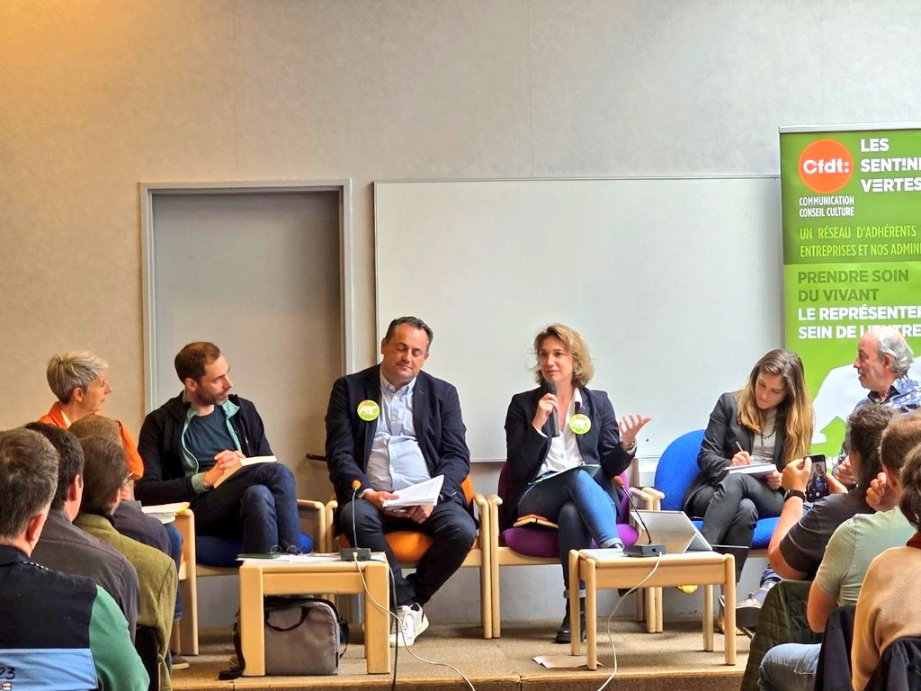CfdtLbp's tweet photo. Aujourd'hui, journée #SentinellesVertes à la @CFDT ! 
Vos représentants actifs aux ateliers fresque de la biodiversité, fresque pouvoir d'agir et présents aux échanges passionnants autour de @MaryliseLeon sur le pouvoir d'agir en entreprise pour la transition écologique juste ! https://t.co/KtJ8Aph88D