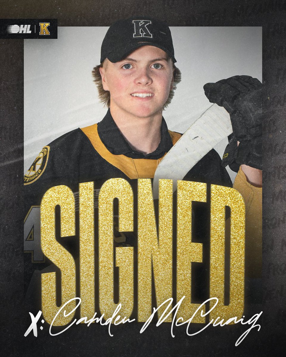 Another prospect puts pen to paper! 📝 Camden McCuaig has signed on the dotted line and is officially a member of the Black and Gold ☑️ DETAILS: chl.ca/ohl-frontenacs… #BearTheK | @OHLHockey