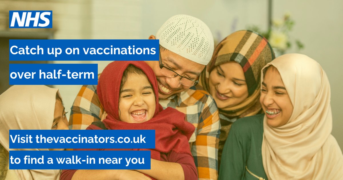 This half-term, find out where your nearest walk-in vaccination clinics are to get you and your loved ones protected. Visit pulse.ly/lf4p4dgb09 for clinic locations and more information.