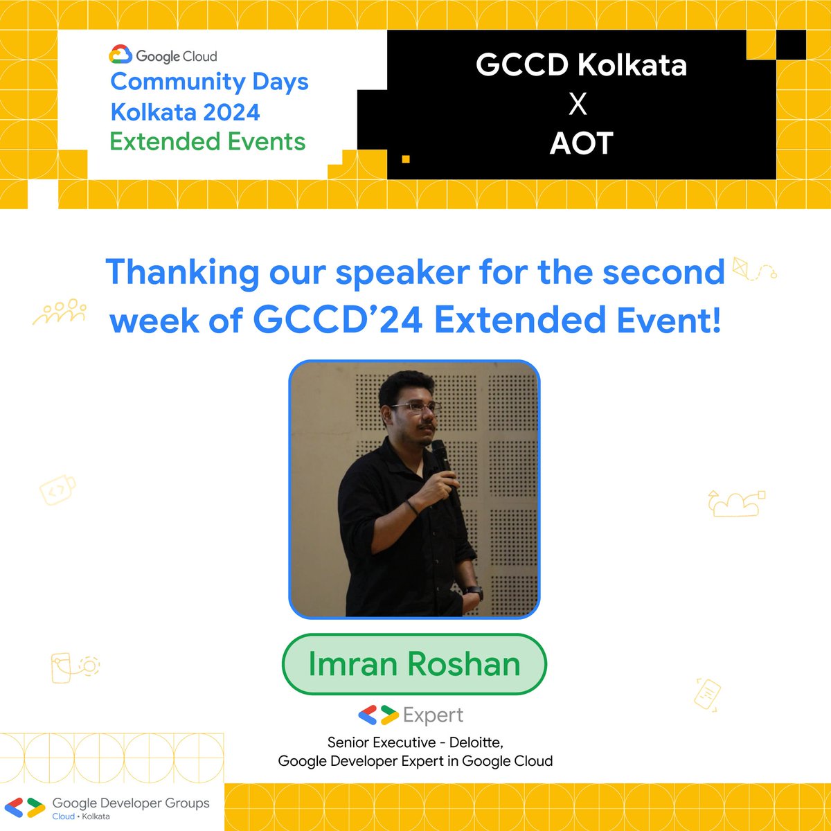 GCCD Kol extends a huge thanks to @imranfosec for an incredibly engaging session 'Smart threat hunting on GCP' at week 2 of Extended Events -> GCCD Kol'24  x GDSC AOT ! 🌟

#gdgcloudkol #gccdkol #gccdkol24 #ticketsToGCCD #likeneverbefore