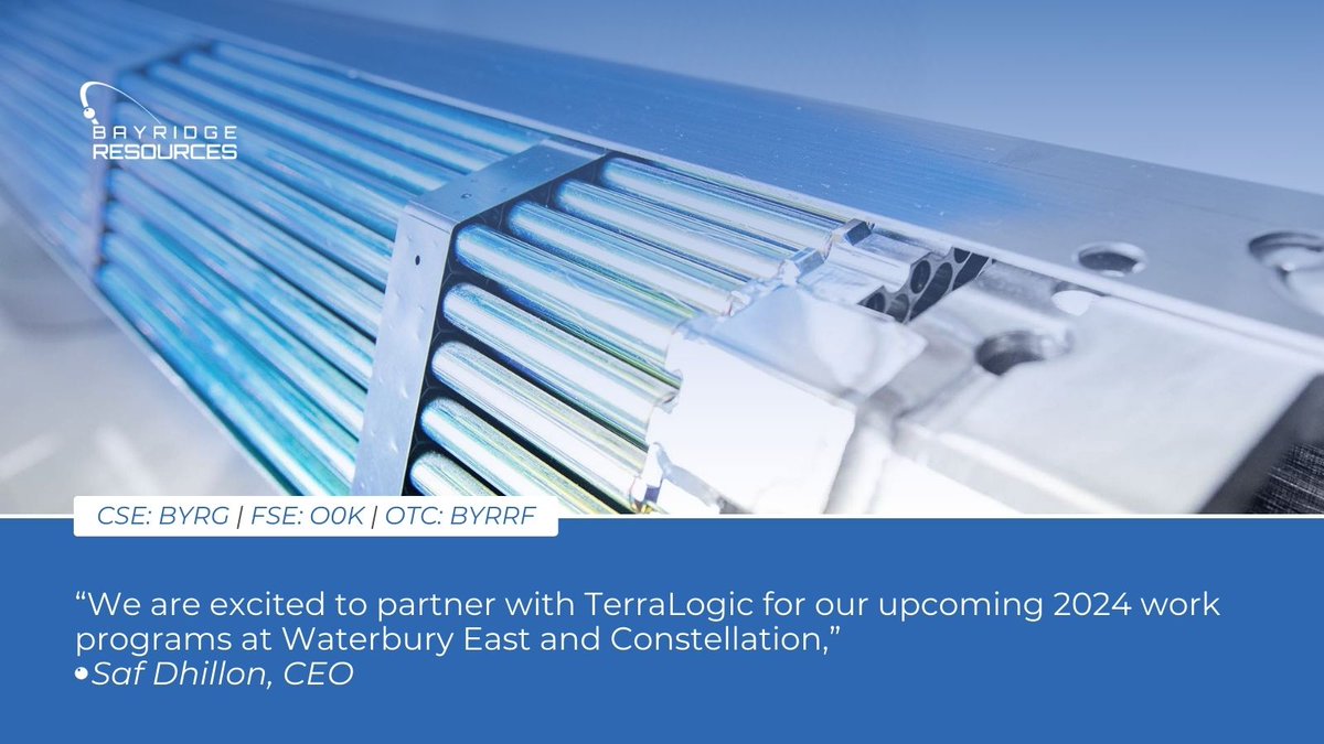 Bayridge_Res's tweet photo. βWe are excited to partner with TerraLogic for our upcoming 2024 work programs at Waterbury East and Constellation,β - Saf Dhillon, CEO
π Discover more at this link Β» https://t.co/nWSwBoWdd4
#CanadianMining #miningandexploration #CSEstocks #OCTmarkets
π¨π¦ $BYRG πΊπΈ $BYRRF https://t.co/hwJVvQycI2