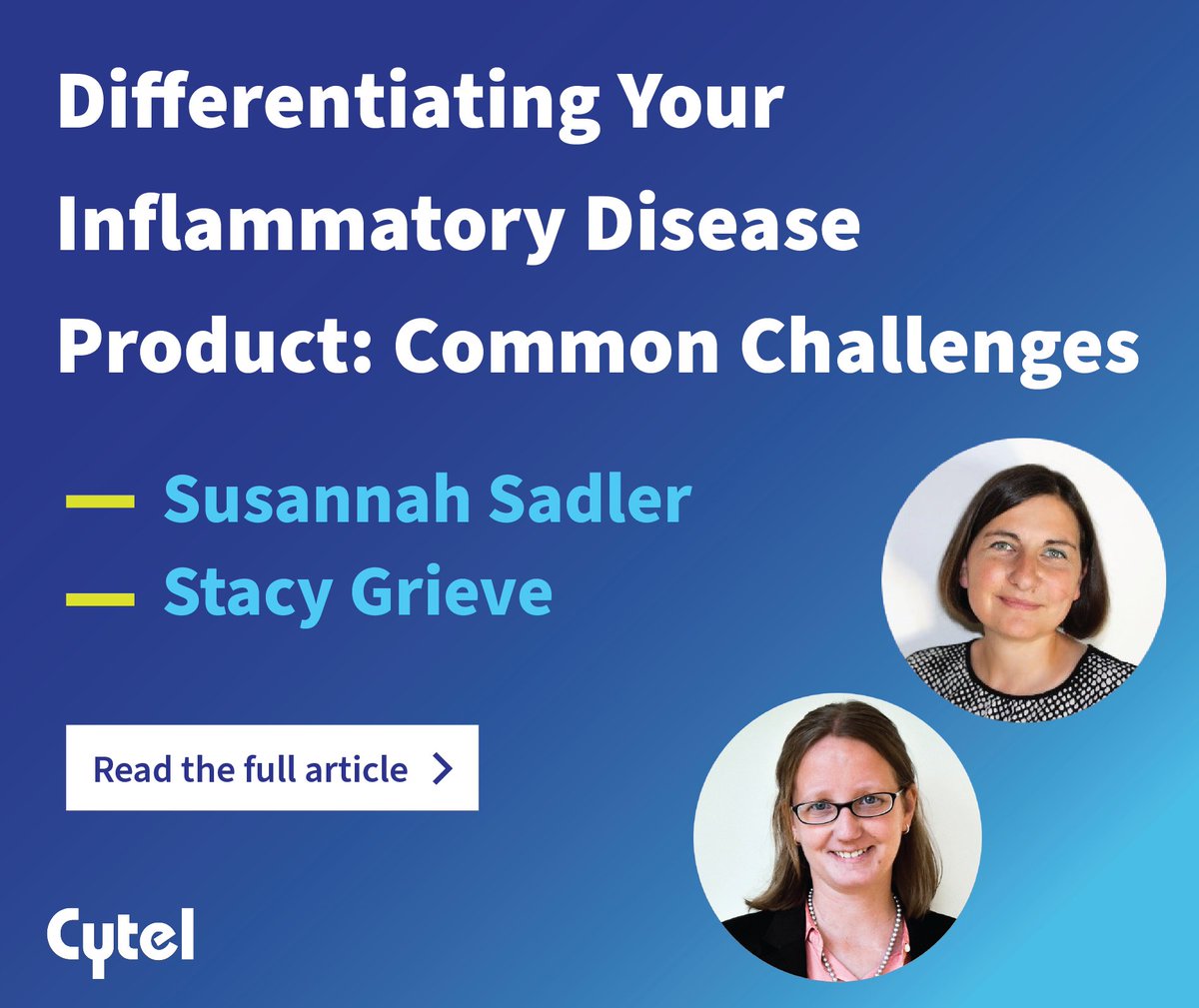 cytel's tweet photo. Challenges launching inflammatory disease treatments require creative solutions. We describe 3 common issues &amp; how they were overcome, leading to submission success:
✅ The crowded marketplace
✅ The #raredisease indication
✅ Leveraging #realworldevidence
https://t.co/MzVsolrZjJ https://t.co/wjkTw4o3SS