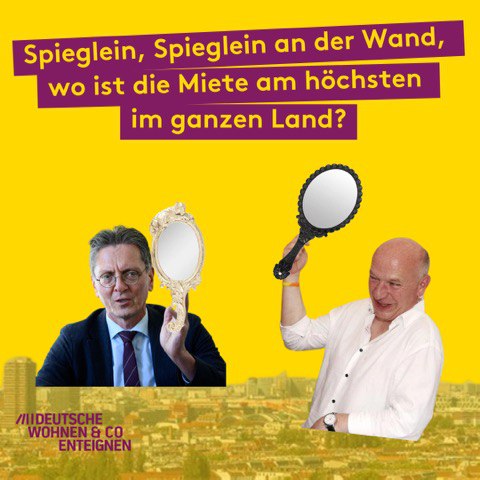 Am Donnerstag veröffentlicht Berlin den neuen Mietspiegel. Klar ist: die sog. Ortsübliche Vergleichsmiete (=Mietspiegel) kennt nur einen Weg: nach oben!

Er wird die Grundlage für die nächste Miet-Erhöhungswelle sein! Er ist damit nicht viel mehr als ein Mieterhöhungsspiegel!😡😡