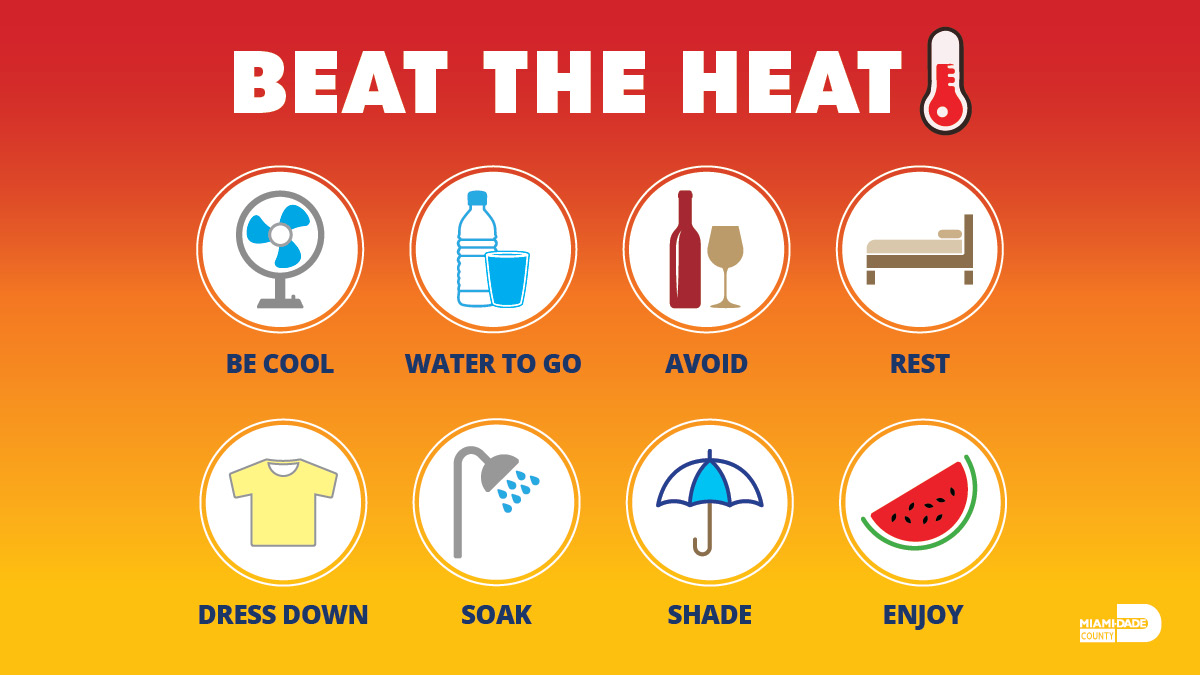 It is hot out there! Heat season is in full swing in #OurCounty! Remember to stay hydrated, find shade and never leave kids or pets in the car.