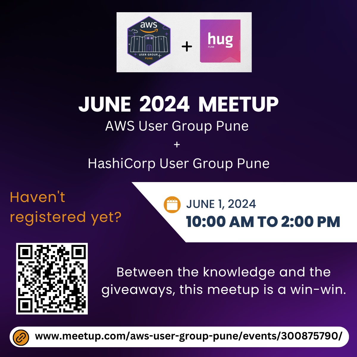 🌟 Reminder: AWS + HashiCorp User Group Pune Meetup is THIS Saturday, June 1st! 📅

💡 Deepen your knowledge
🤝 Network with fellow enthusiasts
🎉 Enjoy giveaways and swag!

Haven't registered yet? Secure your spot now
🕒 10 AM - 2 PM

See you there! 
#awsugpune #aws #cloud #pune