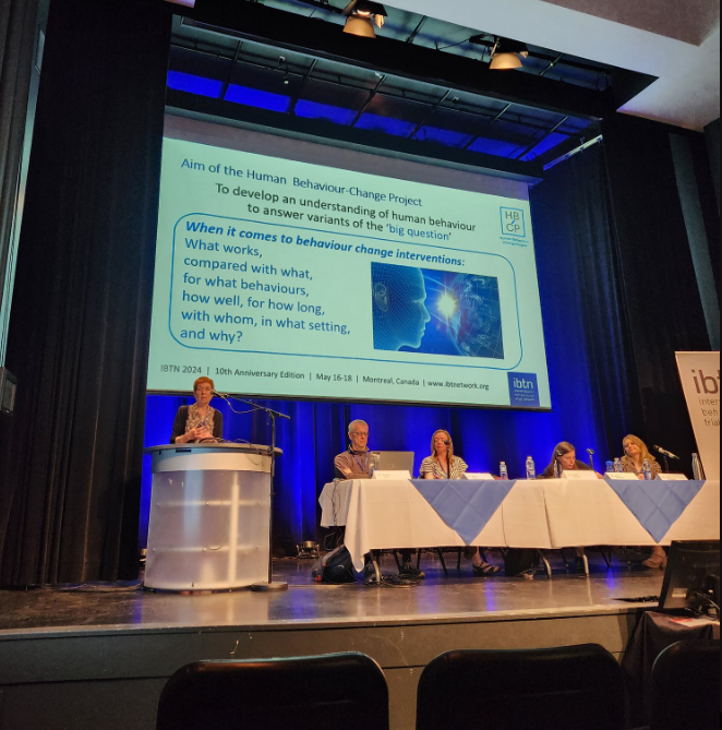 🌍Members of the HBCP team recently presented a plenary session titled ‘Use of Ontologies in Behavioural Intervention Development and Testing’ at @IBTNetwork Conference in Montreal, Canada

🔗Interested in learning more? View the presentation slides here: osf.io/csd9u