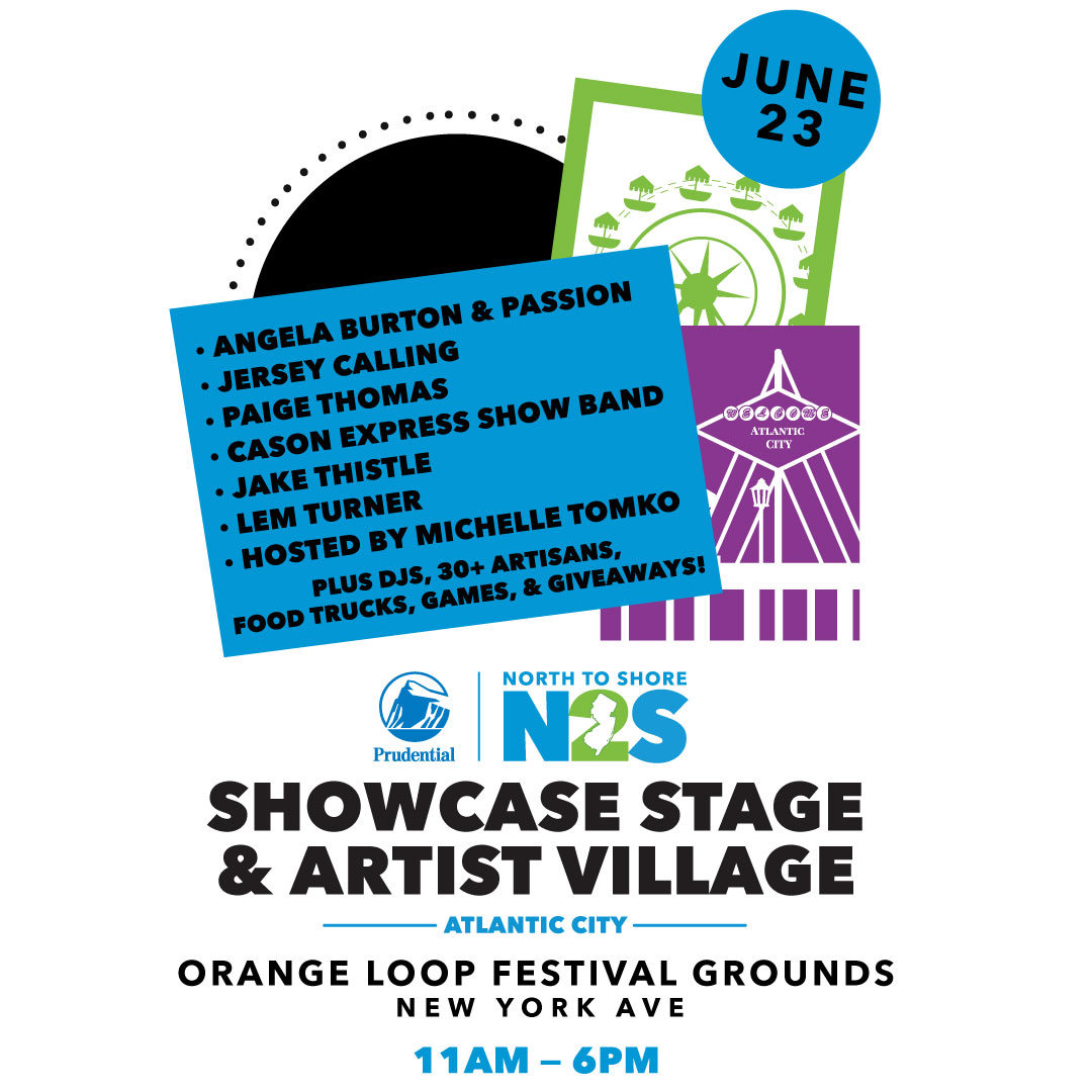 Get your summer beat on with the North to Shore Atlantic City Showcase Stage & Artist Village, featuring local AC talents! Join us @visitorangeloop Festival Grounds for an amazing lineup and over 30 artisans and food trucks! bit.ly/3X0URfq. Presented by @Prudential.