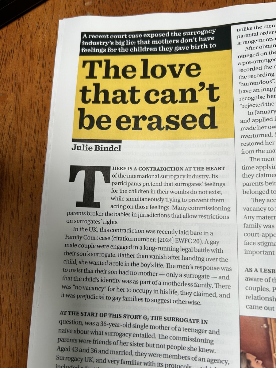 My piece in @TheCriticMag on surrogacy as a human rights violation. Read it in the mag, out now: