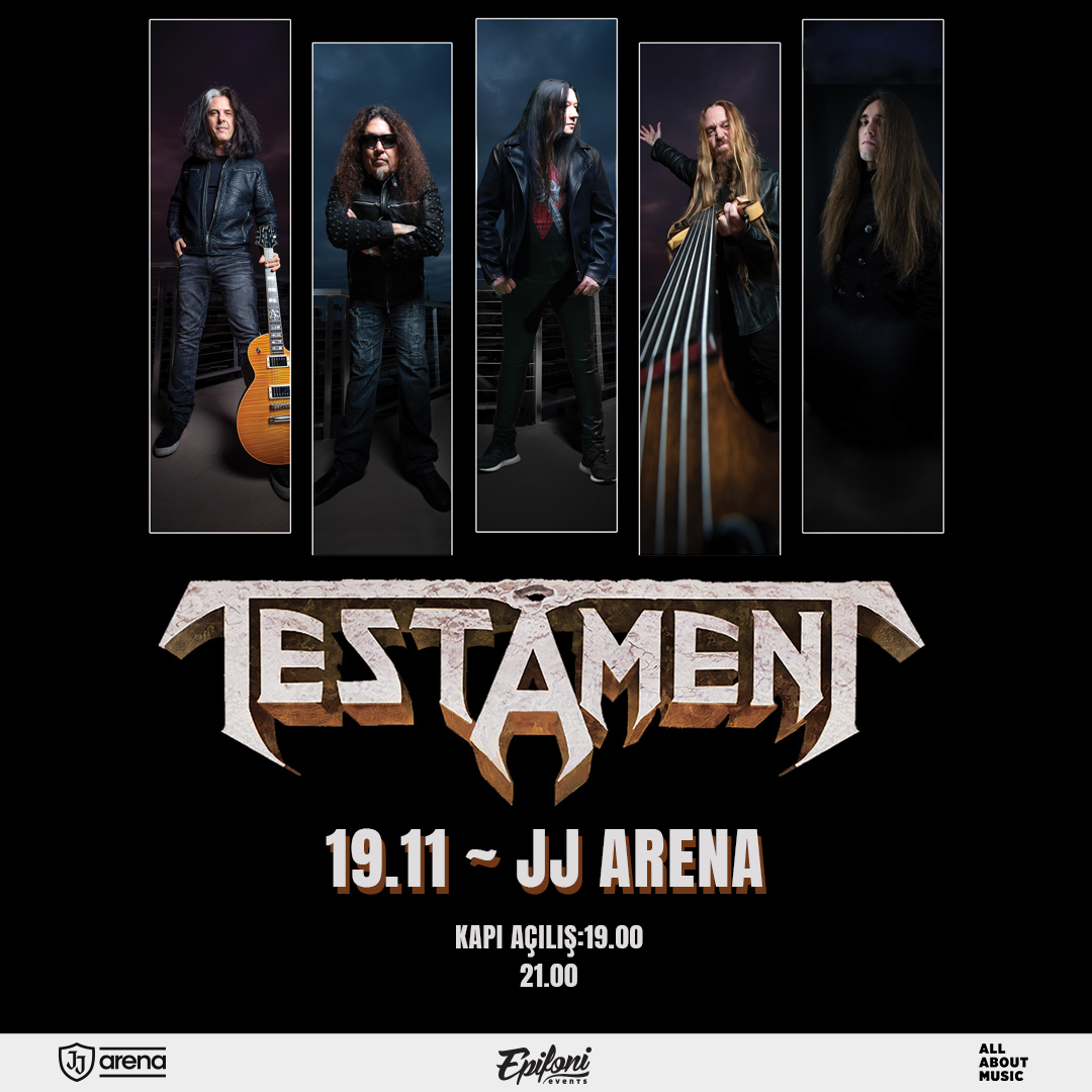 Thrash Metal akımının en ünlü gruplarından biri olan Testament, 19 Kasım’da Jolly Joker Arena Ataşehir'de sahne almak üzere Epifoni organizasyonuyla İstanbul'a geliyor.🎸 Yapı Kredi World’e özel vade farksız 6'ya kadar taksit avantajlı biletler linkte: bit.ly/4aIOYqe