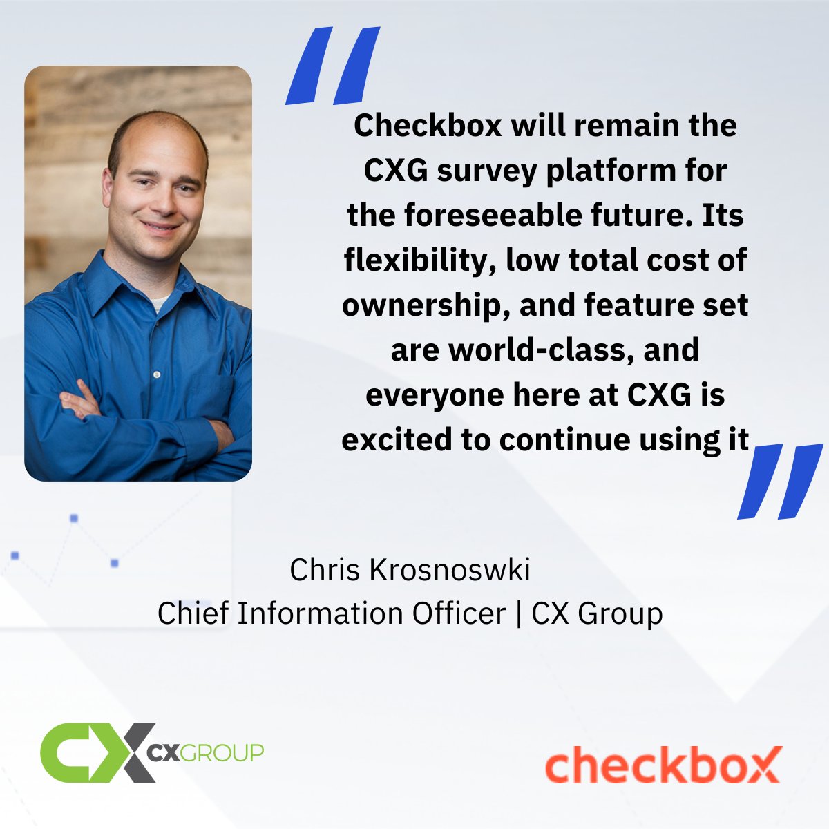 checkbox's tweet image. See how CX Group migrated from Qualtrics to Checkbox. With clients like Target and Ford, they’ve combined market expertise with Checkbox's tech excellence. Hear from Chris Krosnowski, CTO of CX Group, about their journey. Read more! bit.ly/3Vkww2V
#surveysoftware