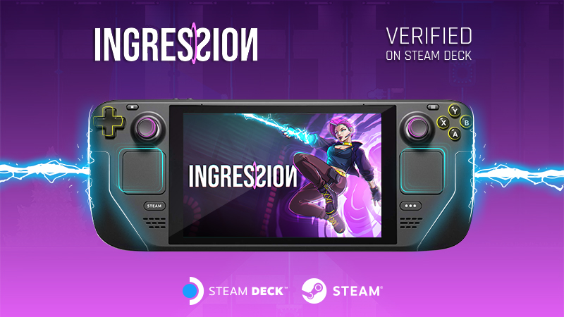 Ingression is Steam Deck Verified! Navigate through all the portals in the unforgiving and mind-bending precision platformer on your Steam Deck. Play @IngressionGame today: steam.pm/app/1966970 @OnDeck @SteamDeckGaming @SteamDeckLife @SteamDeckHQ