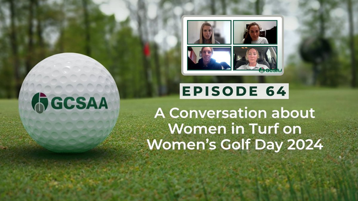 Happy #WomensGolfDay! GCSAA celebrates Women's Golf Day alongside our partner, @JohnDeere. Hear from women in turf on the latest episode of the GCSAA Podcast and head to @GCM_Magazine for coverage of women in the turf industry throughout the week. youtube.com/watch?v=_S3adG…