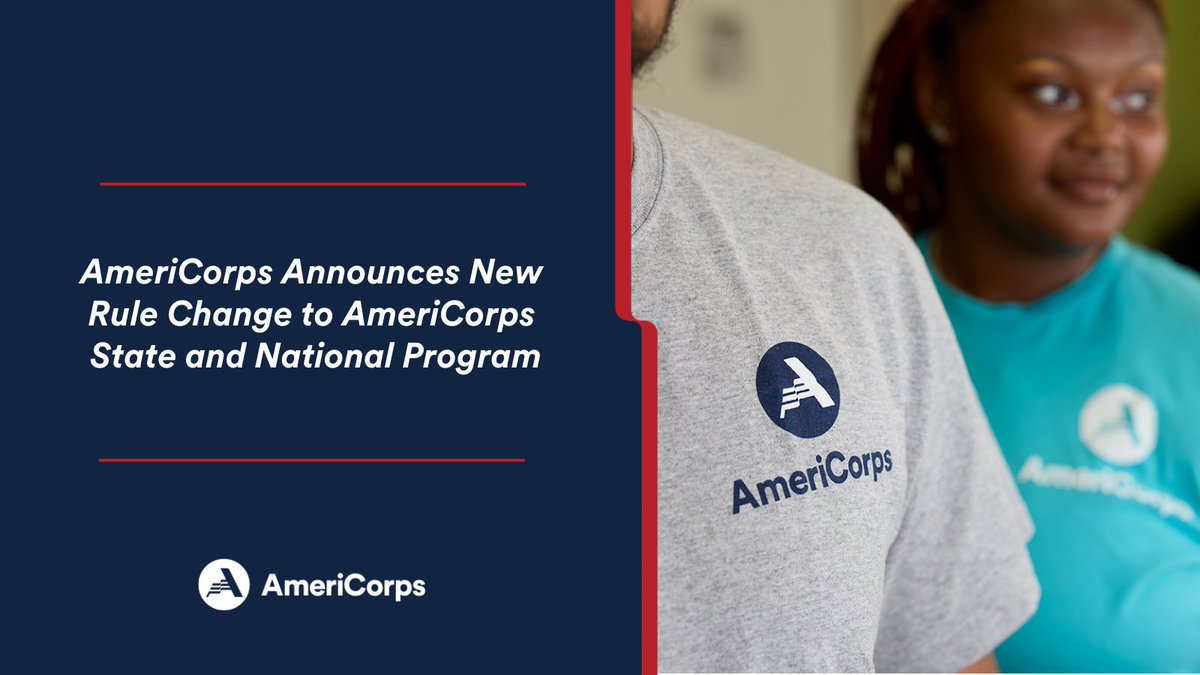 #Shareworthy: AmeriCorps State and National released a final rule to provide flexibility & reduce barriers for organizations & those called to serve. AmeriCorps is dedicated to ensuring service is accessible to Americans from all backgrounds. Learn more: bit.ly/ASN24