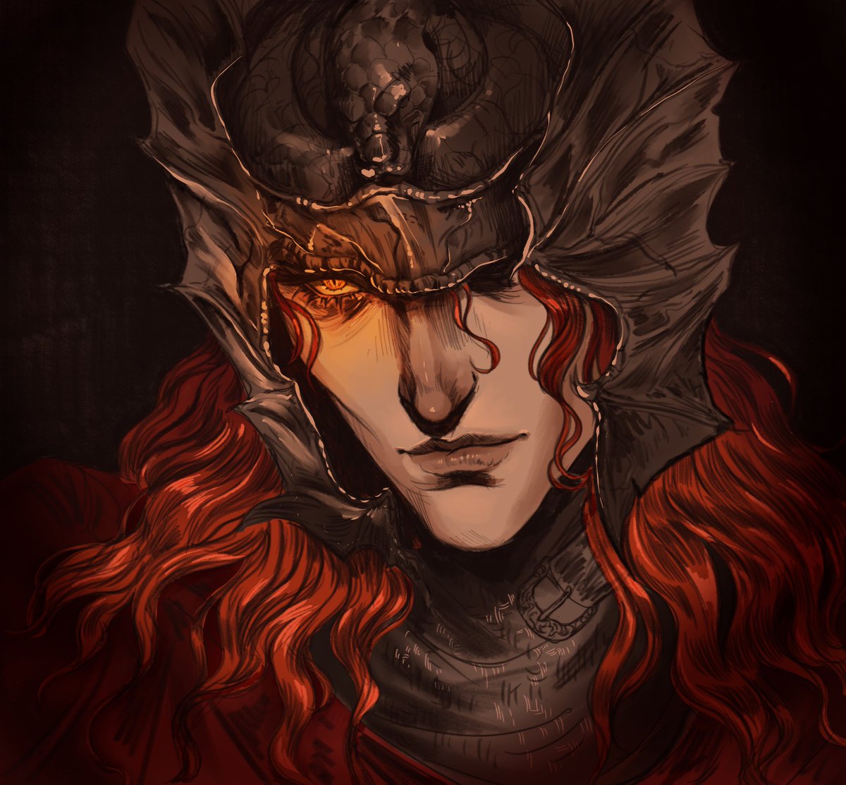merlot_stone's tweet image. Colored version of my Messmer drawing! will be up on my print shop soon! 🫶🏻