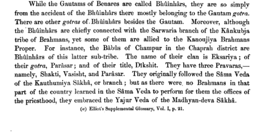 भूमिहार : वेद, शाखा, शिखा, गोत्र और प्रवर 
Hindu Tribe and caste; Rev. M.A.Sherring, M.A,LLB(Lon)
1872
google.co.in/books/edition/…