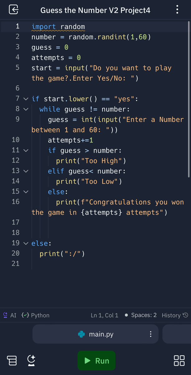 RohanDevZone's tweet image. Guess the Number game v2 Project #python #programming #developer #morioh #programmer #coding #coder #webdeveloper #webdevelopment #pythonprogramming #machinelearning