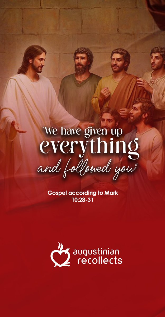 #GospelOfTheDay ❤️‍🔥 according to Mark 10:28-31 “Peter began to say to Jesus: We have given up everything and followed you.'