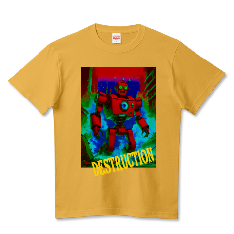 レトロでこわい破壊ロボット（Tシャツ） ttrinity.jp/product/260461…