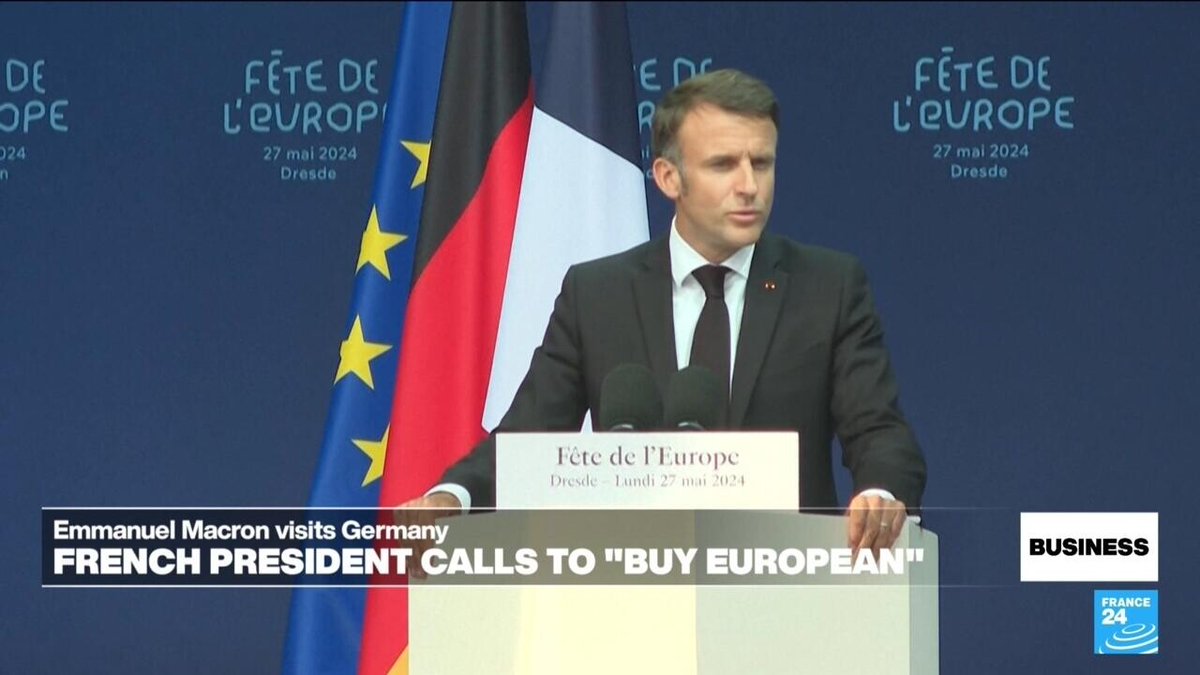 Business - Macron reiterates calls to ‘buy European’ during Germany visit ➡️ go.france24.com/fh8