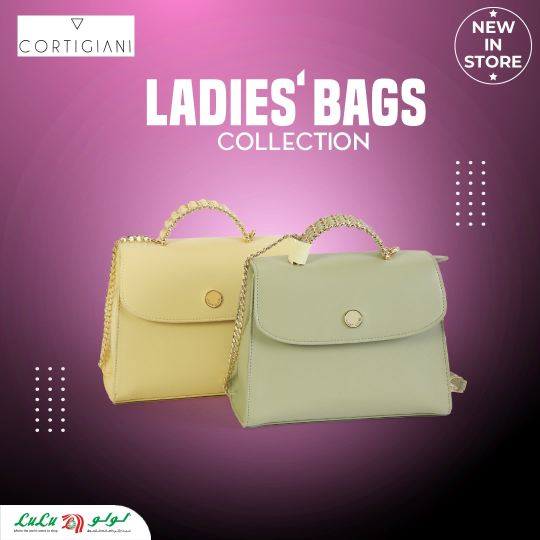 LuLuHyperKW's tweet image. Check out the new amazing ladies' bags collection available now at the nearest #LuLuKuwait branch.

إطلعي على مجموعة الحقائب النسائية الرائعة الجديدة المتوفرة الآن في أقرب فرع من فروع #لولو_كويت.