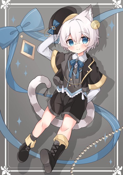 「cat tail white hair」 illustration images(Latest)