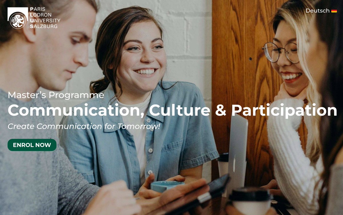 @TalesTomaz@sciences.social (@talestomaz) on Twitter photo Our Dept. of Communication Studies (<a href="/KowiSalzburg/">KoWi Salzburg</a>) has just launched a new master's programme that can be entirely studied in English!
It's flexible (can be studied 2 days/week), has open admission and, more importantly, up-to-date content!
Link in the next tweet 😊 Our Dept. of Communication Studies (<a href="/KowiSalzburg/">KoWi Salzburg</a>) has just launched a new master's programme that can be entirely studied in English!
It's flexible (can be studied 2 days/week), has open admission and, more importantly, up-to-date content!
Link in the next tweet 😊