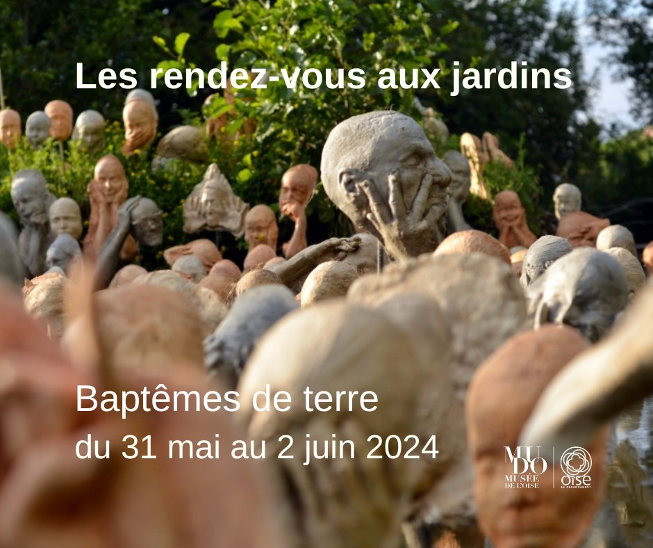 [Événement] 𝐁𝐀𝐏𝐓𝐄̂𝐌𝐄𝐒 𝐃𝐄 𝐓𝐄𝐑𝐑𝐄 #AuMudo
Vivez une expérience unique avec l'artiste Fred Martin en laissant l'empreinte de votre visage dans l'argile !
ii1.su/ZugQ6
#museesdeshautsdefrance #RDVJardins #Beauvais #idéedesortie #landart #argile #Oise #nature