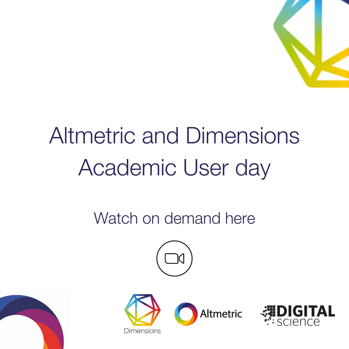 altmetric's tweet photo. 📣 At the recent Academic Dimensions and Altmetric User day the team discussed how European Institutions are analysing research impact. If you missed it you can watch the full webinar on demand here https://t.co/7p6iCwjZDL #Dimenision #Altmetric #UserDay https://t.co/SdTowpTTuX