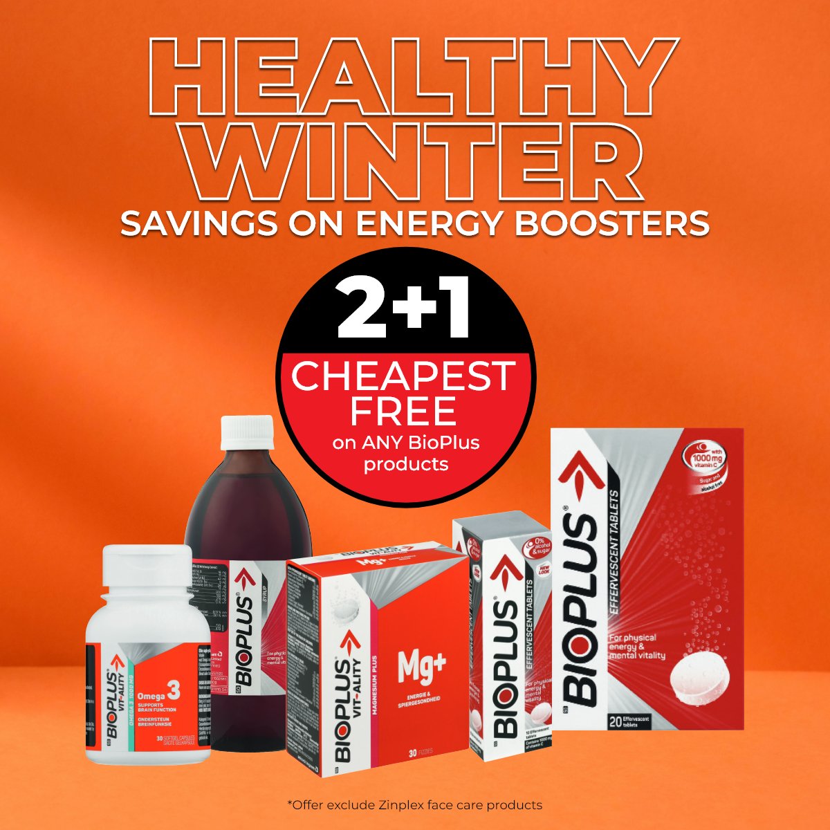 Dischem's tweet photo. Up your game during work, workouts and play with extra vitamins and minerals, plus a great deal. Shop yours now: https://t.co/ostvd1S9Jj
Offer valid from 16 May - 9 June 2024
#DisChem #Bioplus #Supplements https://t.co/F4klfsXjhE