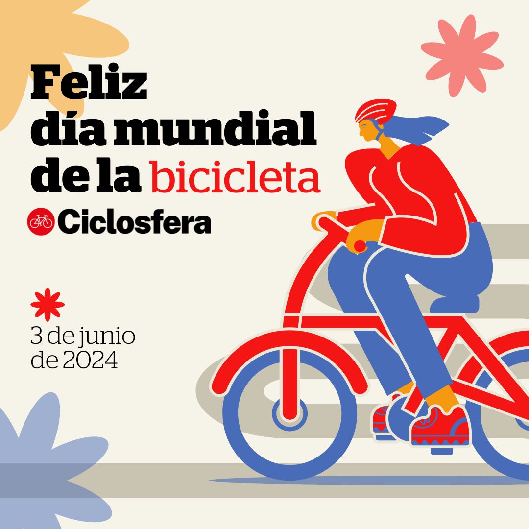 🚲 Desde #Ciclosfera queremos felicitaros por el #DíaMundialdelaBicicleta 🤩

😉 "Cuando los ánimos están bajos, cuando el día parece oscuro, cuando el trabajo se vuelve monótono, cuando la esperanza apenas parece merecer la pena, simplemente monta una bicicleta" Sherlock Holmes