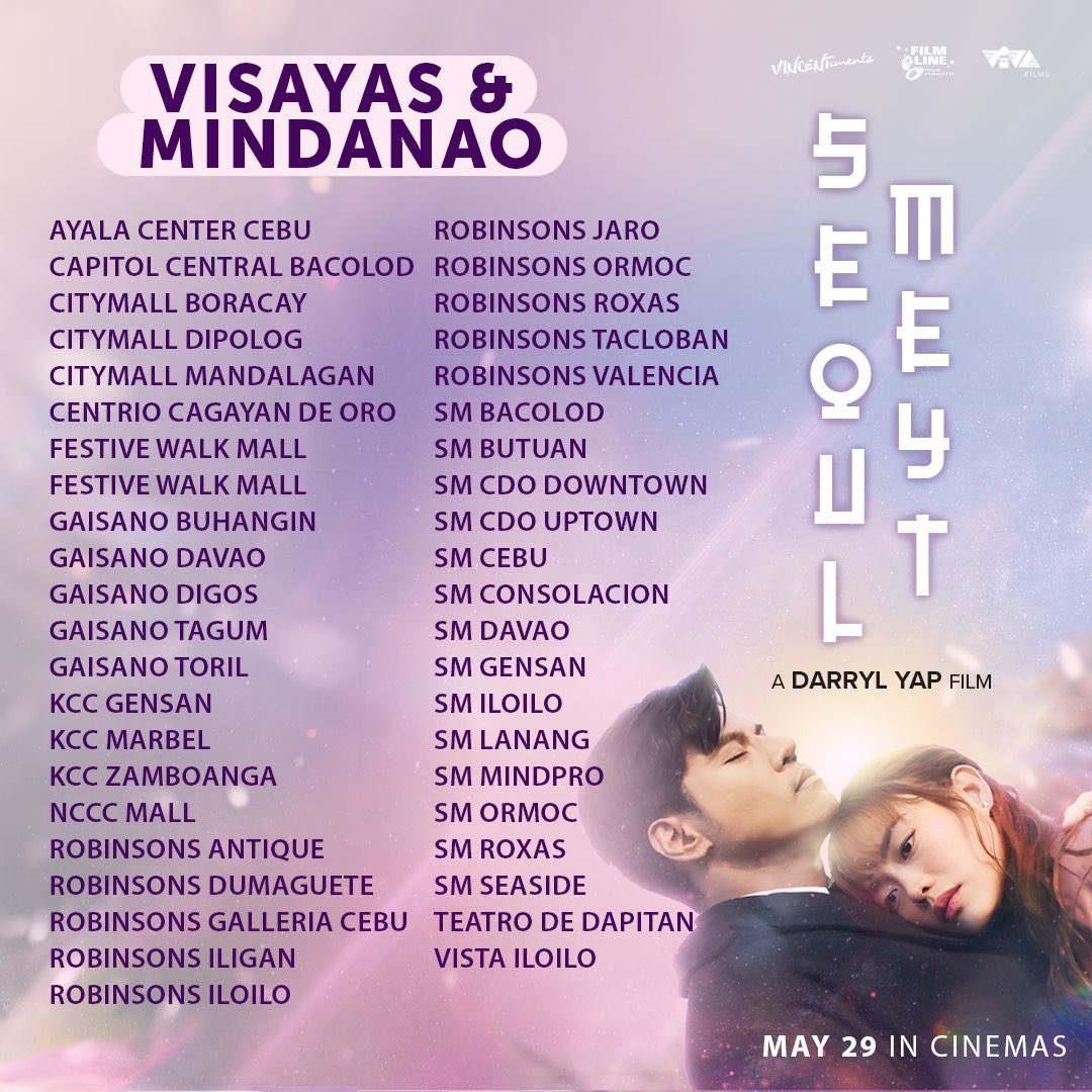 Annyeong! Handa na ba kayo sa pagbabalik nina Kim Molina, Jerald Napoles at Direk Darryl Yap sa big screen?! #SEOULMEYT this MAY 29 IN CINEMAS NATIONWIDE!