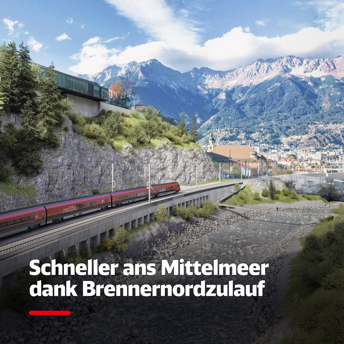 Die Brennerachse ist eines der wichtigsten Bahnprojekte in #Europa. Das Ziel: Mehr Güter auf der Schiene von Skandinavien bis nach Süditalien und ein starker internationaler Personenverkehr. Mehr Infos zur Vorplanung des #Brennernordzulauf: brennernordzulauf.eu #starkeSchiene