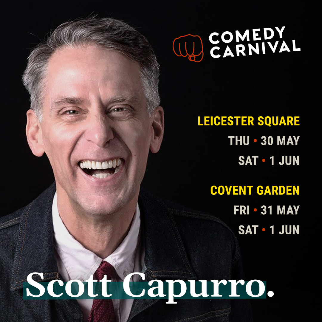 International stand up comedy this Thursday, featuring Perrier Award winner <a href="/scottcapurro/">Scott Capurro</a>, comedian and rapper <a href="/jesterjacobs/">Joe Jacobs // Moose Solutions out now</a>, #TimHill, <a href="/IAmJamesEllis/">James Ellis</a>, <a href="/gracejarvisohno/">Grace Jarvis</a> and the entertaining #PeteGionis as MC.
🎟️ comedycarnival.co.uk/leicester-squa…
Doors 7pm-8pm. Show 8pm - 10:15pm.
