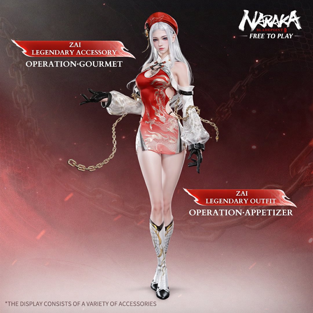 yongcheng_liu's tweet photo. Remember the China-exclusive Pizza Hut crossover I mentioned before? Now the crossover outfits are available for all servers, so everyone can dress up Zai and Shayol Wei in the cool lengendary outfits. 🍕👕🎮 #PizzaHutCrossover #NarakaConsole https://t.co/76WftaEXtc