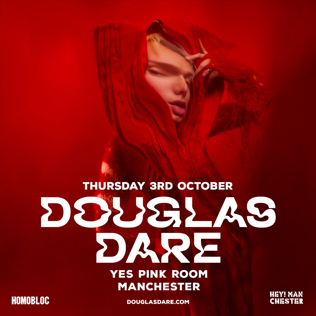 NEW SHOW: We team up with @homobloc to welcome @DouglasDare to @yes_mcr Pink Room! Read more about Douglas' new album Omni, and book now: heymanchester.com/douglas-dare-2…