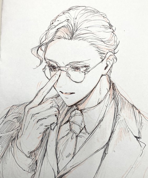 「formal glasses」 illustration images(Latest)