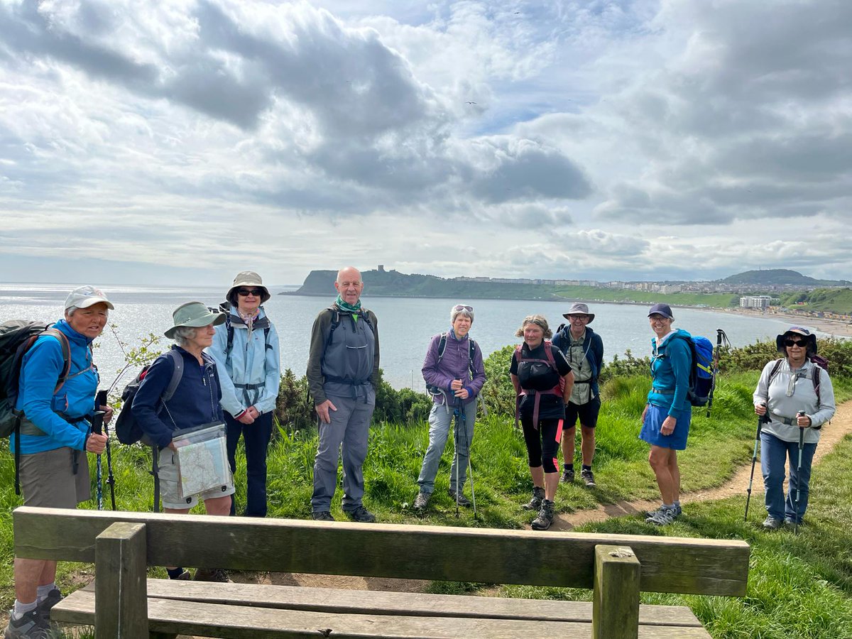 It's day 1 of Walking Week here at Cranedale. Sunshine and smiles in Scarborough at the start of the Tabular Hills long distance trail. #nationalwalkingmonth @LDWA1 @RamblersGB #walking #rambling #yorkshire #getoutside