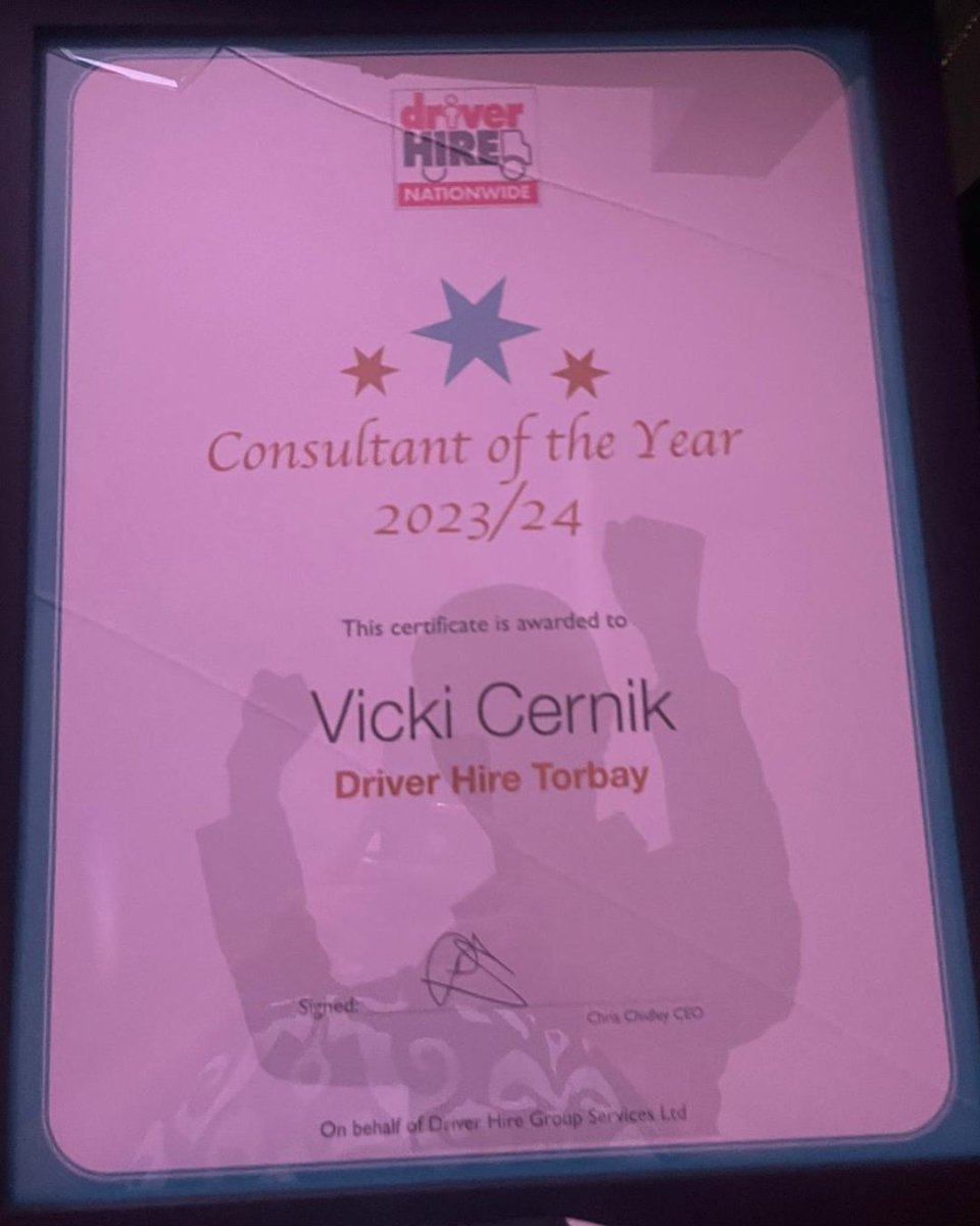 dhtorbay's tweet photo. Big congrats to our Vicki for winning the Recruitment Consultant of the Year award from the @DriverHire Group! 🎉🏆
We celebrated Driver Hire's 40th anniversary with a magical evening. Here's to more success! 🎊
#dhproud #dh40 https://t.co/ibt7yFZ5FQ