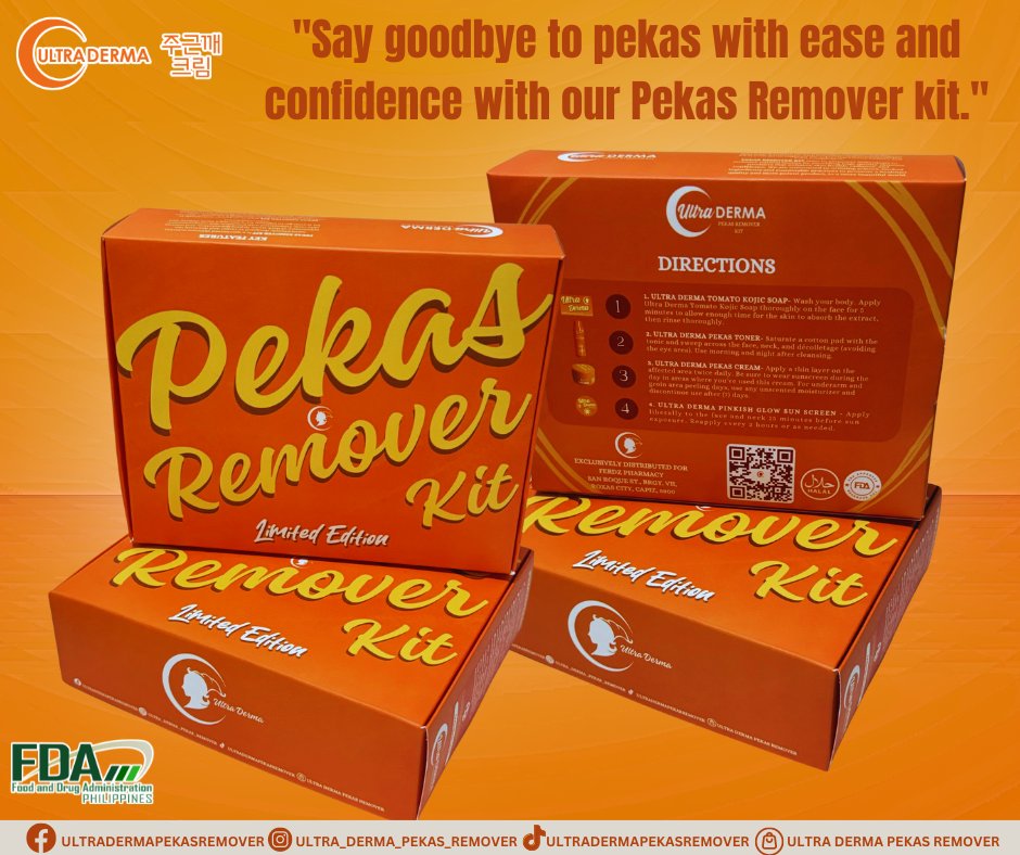 🧡🧡Ultra Derma🧡🧡
🧡🧡Pekas Remover Kit 🧡🧡
#ultradermapekastoner
#ultradermatrio
#ultradermaduo
#ultradermatomatokojicsoap
#ultradermapekascreamremover
#ultradermapekascream
#FDAapprovedProduct
#dermatologisttested
#Skincare
#Beauty
#SkinCareRoutine
#HealthySkin
#GlowingSkin