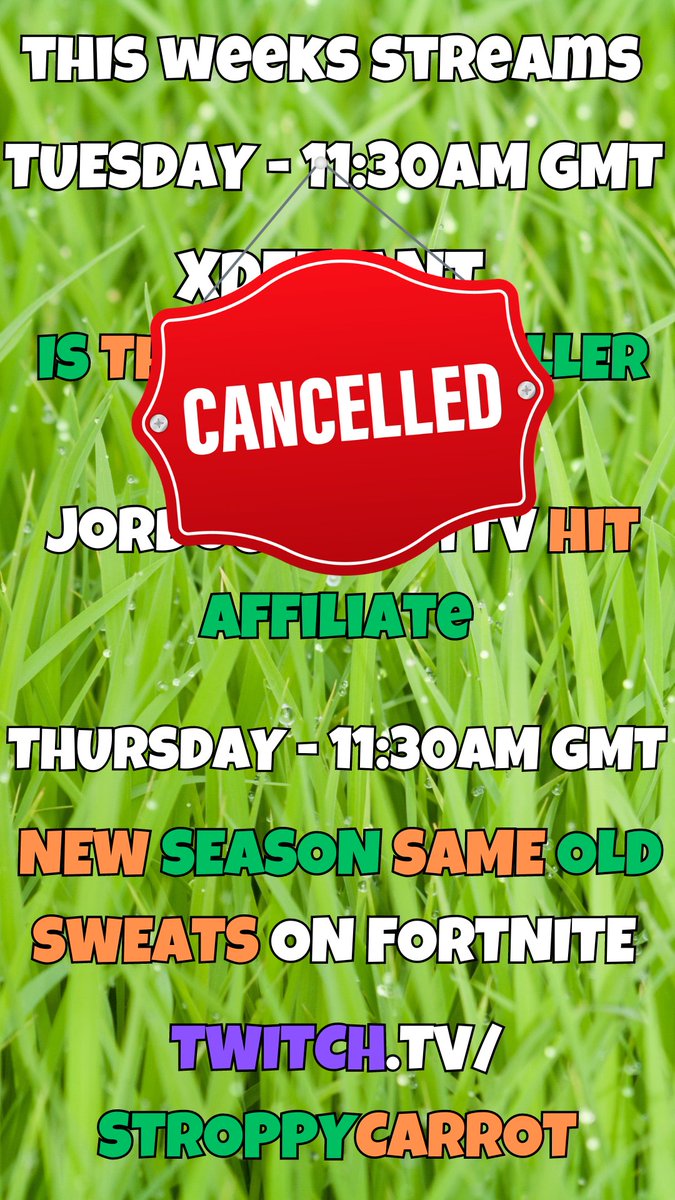 Sorry folks had to cancel todays stream. I've woken up feeling like crap. Hopefully feel better for Thursday.