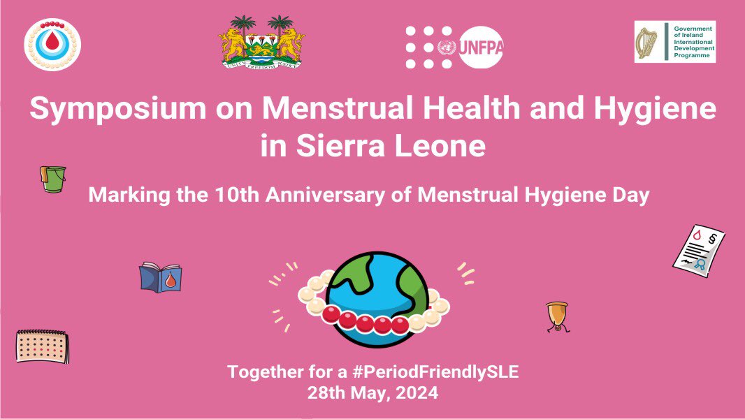 Don't miss out! 🌸 🩸✨ #UNFPA, the Gov’t of Sierra Leone, Irish Aid, and partners are hosting a one-day symposium today, May 28th, 2024, at 10:00 AM. Click to join us live on Zoom: unfpa.zoom.us/j/86564870795?… Meeting ID: 865 6487 0795 Passcode: 98528031 #PeriodFriendlySLE