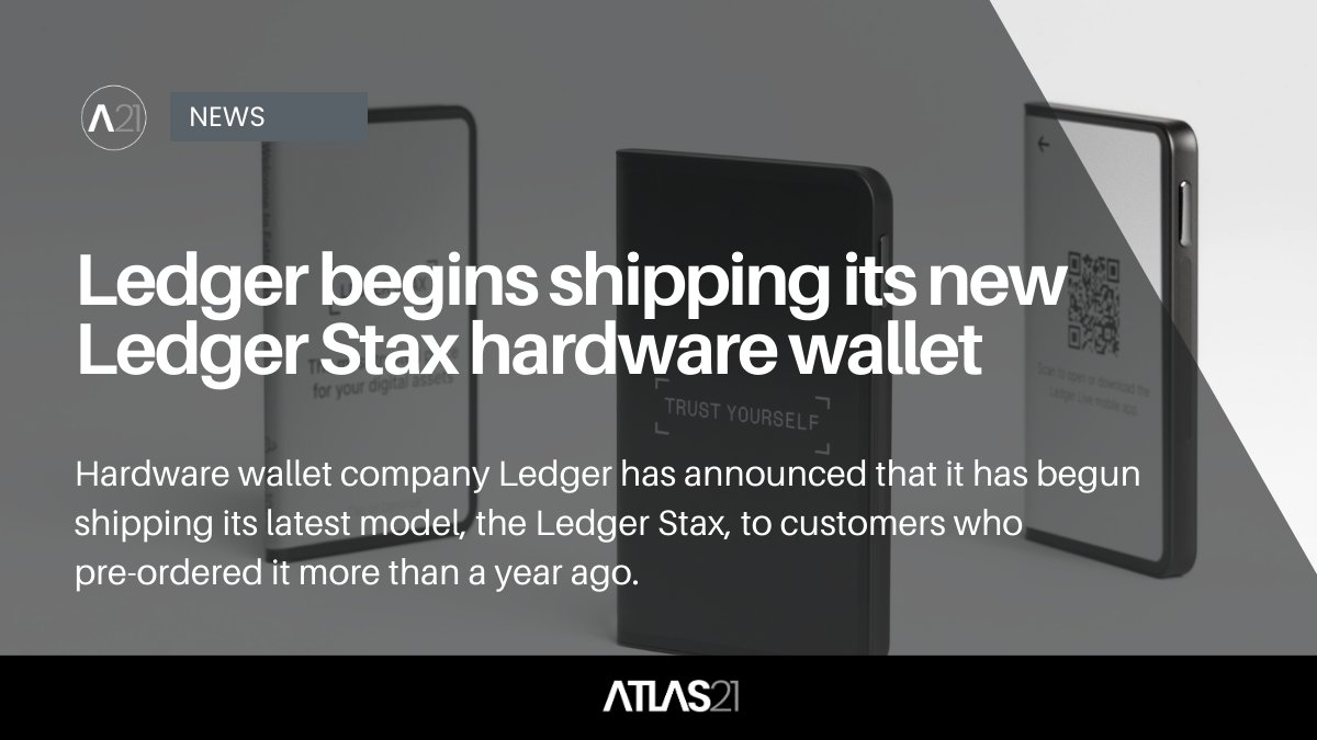 CRYPTO - The hardware wallet manufacturer Ledger has announced that it has started shipping its latest model, Ledger Stax, to customers who pre-ordered it over a year ago. The device offers a range of improvements and innovative features compared to previous Ledger models.
