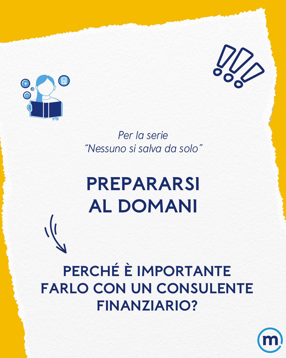 Salute, fisco, casa: ogni bisogno legato a un tema complesso ha il suo professionista di riferimento. E anche la #pianificazione.

Segui il link per capire perché la #ConsulenzaFinanziaria è così importante: bmed.it/prepararsialdo…

#MediolanumEdu #EducazioneFinanziaria