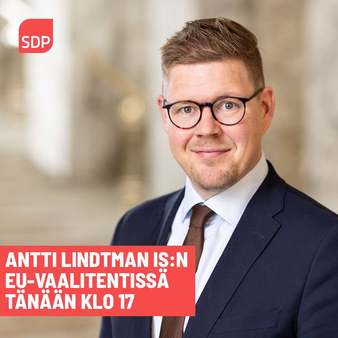 Huomenna pääsee jo äänestämään! 🗳 @AnttiLindtman Ilta-Sanomien suorassa EU-vaalitentissä tänään kello 17 alkaen. Seuraa tenttiä: is.fi/politiikka/art… #PystymmeParempaan #eurovaalit2024