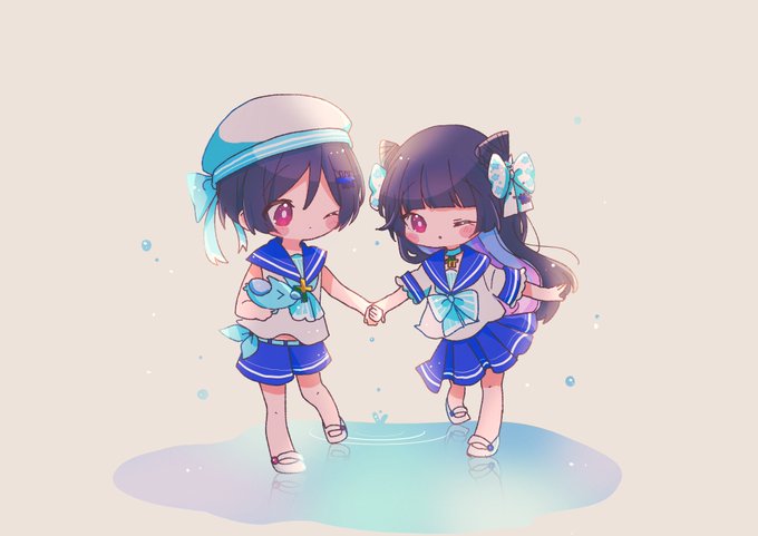 「holding hands school uniform」 illustration images(Latest)
