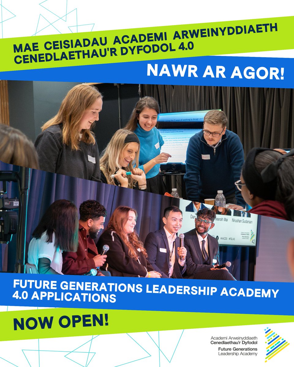 Calling on 18-30 year olds in Wales that are interested in leadership - applications for our Future Generations Leadership Academy are now open! Build your network, gain communications skills and level up in your personal development. Learn more: futuregenerations.wales/leadership-aca…