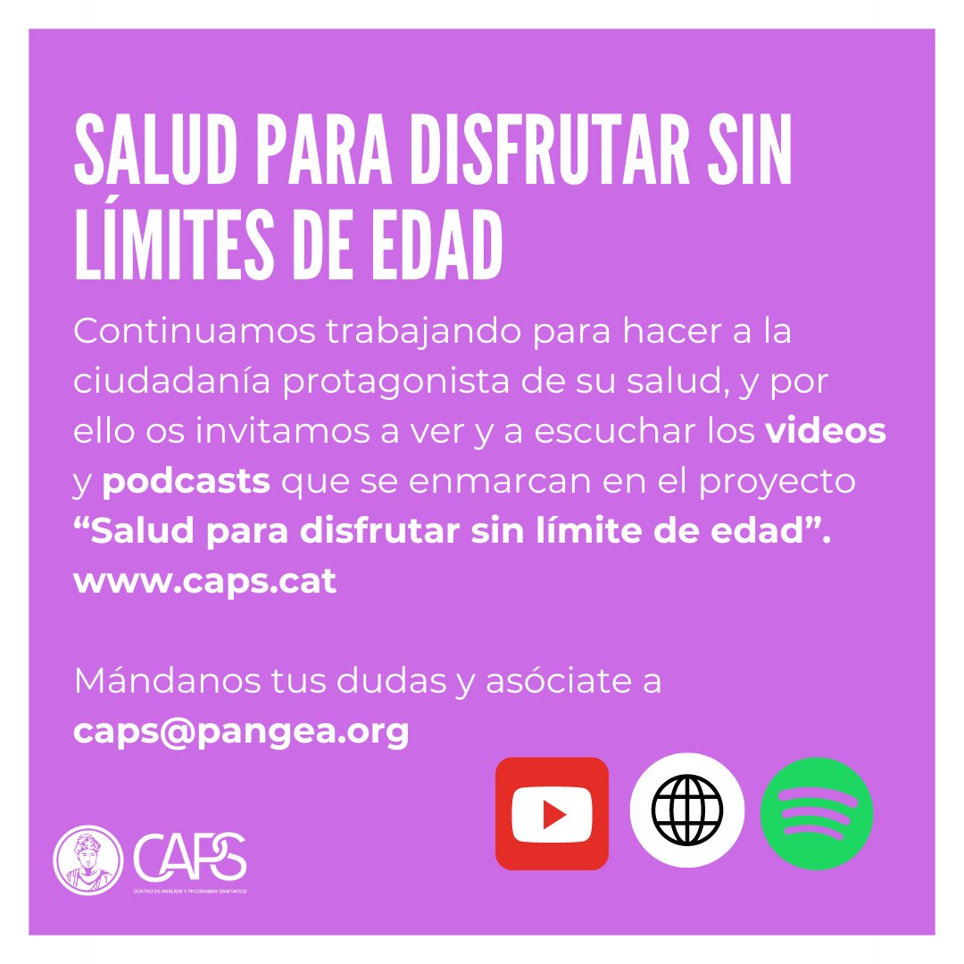 E♀️🩺n el Día Internacional de acción para la salud de las mujeres desdel #CAPSRedCAPS señalamos la falta de investigación en Ciencia de la Diferencia.

Con el proyecto #Saludparadisfrutar hemos abordado las desigualdades en la salud de las mujeres.⬇️
caps.cat/proyecto-salud…