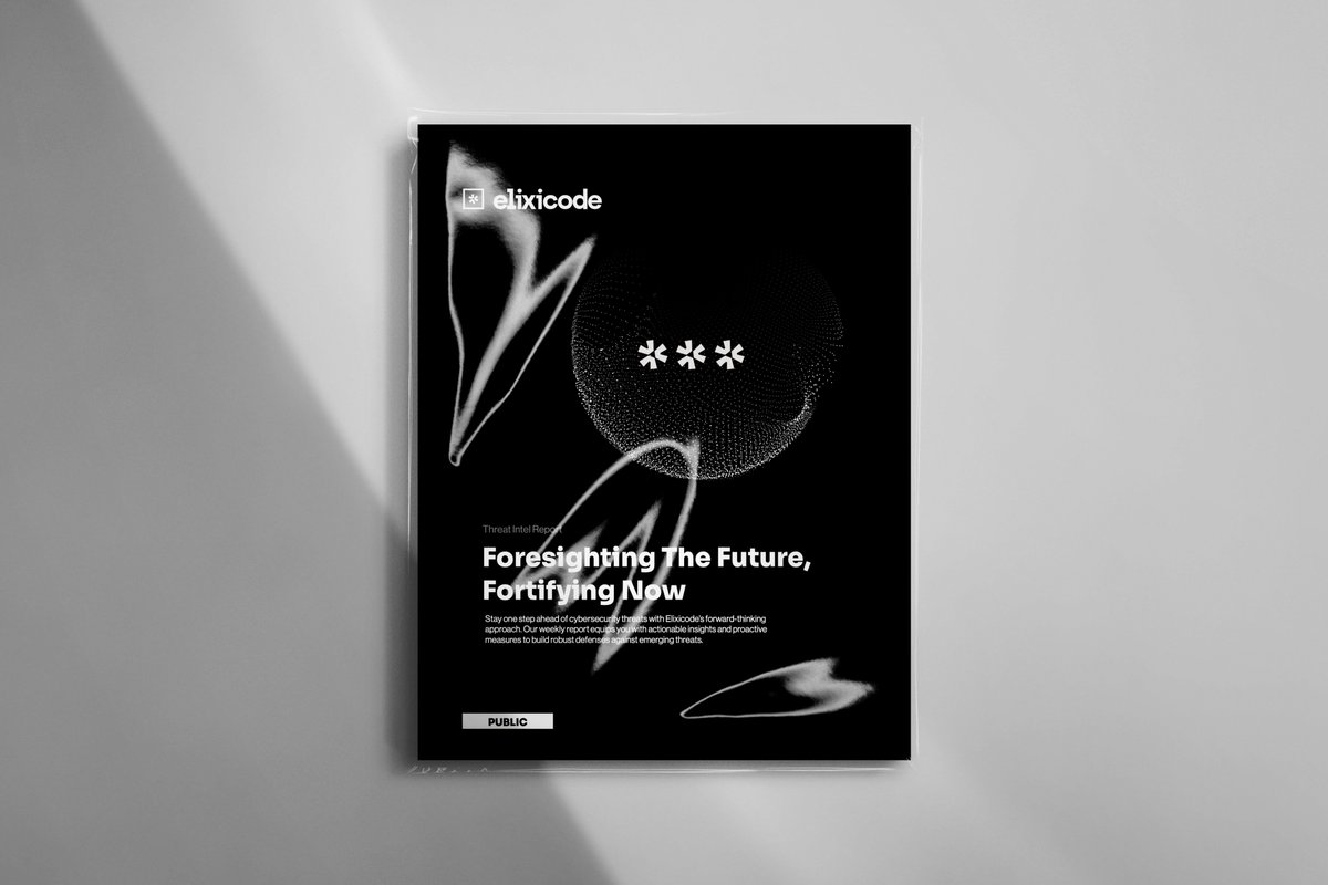 elixicode's tweet image. Stay ahead of cyber threats!
Our FREE weekly Threat Intel report is back!
This is our threat intel report for 28 May, 2024:
reports.elixicode.com/elixicode_week…
* If you have any comments, suggestions, please comment below.
#Cybersecurity #ThreatIntelligence #Elixicode #ThreatIntel