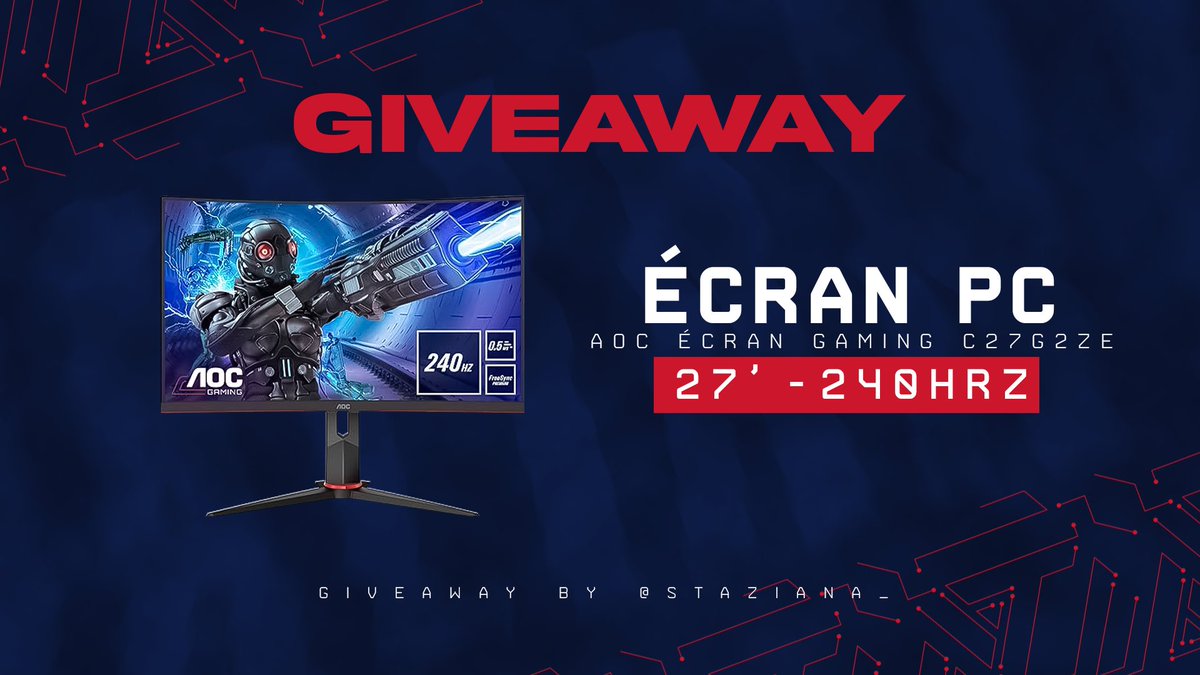 Staziana_'s tweet image. CONCOURS 🍀

GAGNE UN ÉCRAN 240 HZ ❤️

Follow @Staziana_ &amp;amp; @SC_iLogzi 
Follow tiktok.com/@staziana_?_t=…
RT ♻️ et mentionne quelqu’un en commentaire 💥

GL 🔥

T.A.S: 6 JUIN