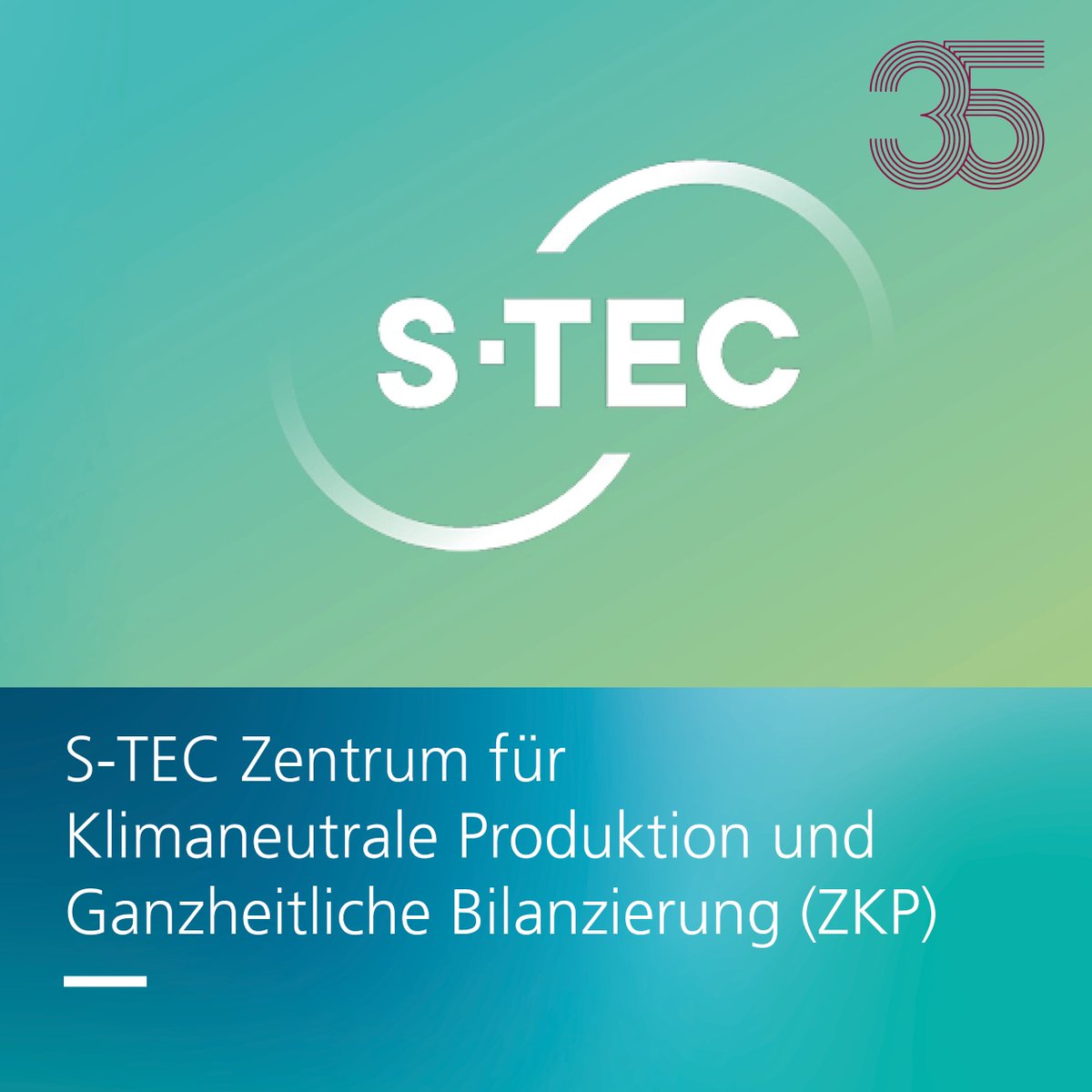 Anlässlich des 35. GaBi-Jubiläums geben wir Einblick in unser #Nachhaltigkeit|s-Wissen. Heute stellen wir das S-TEC (ZKP) vor, das Erkenntnisse aus der #Forschung für klimaneutrale und ressourceneffizienter Produkte und Prozesse in Unternehmen einsetzt: s-tec.de/zentren/zentru…